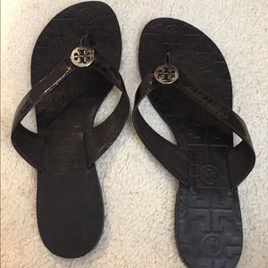 Tory Burch Black Thong Flip Flop Sandal 9